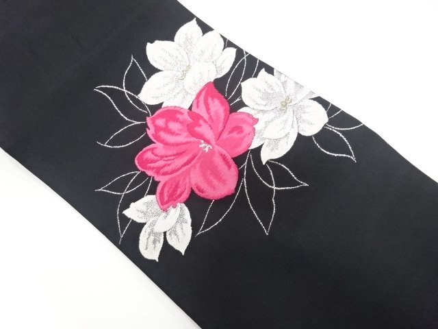 JAPANESEKIMONO / ANTIQUE FLOWER PATTERN WOVEN NAGOYA OBI (MAY BE WORN)